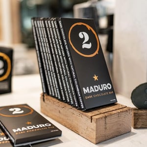 Maduro Chocolate Bar on display