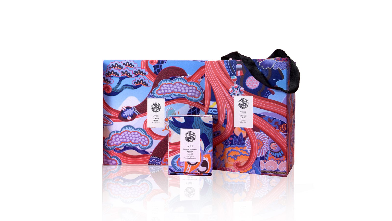 colorful Oribe gold lust collection packaging