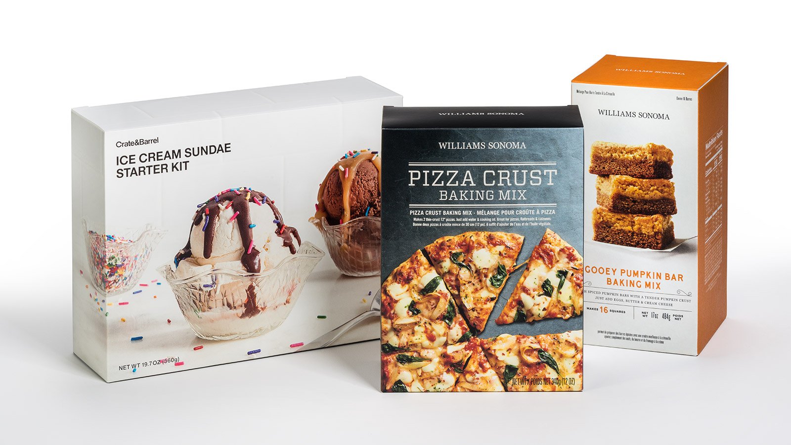 baking packaging for pizza crust and pumpkin bars