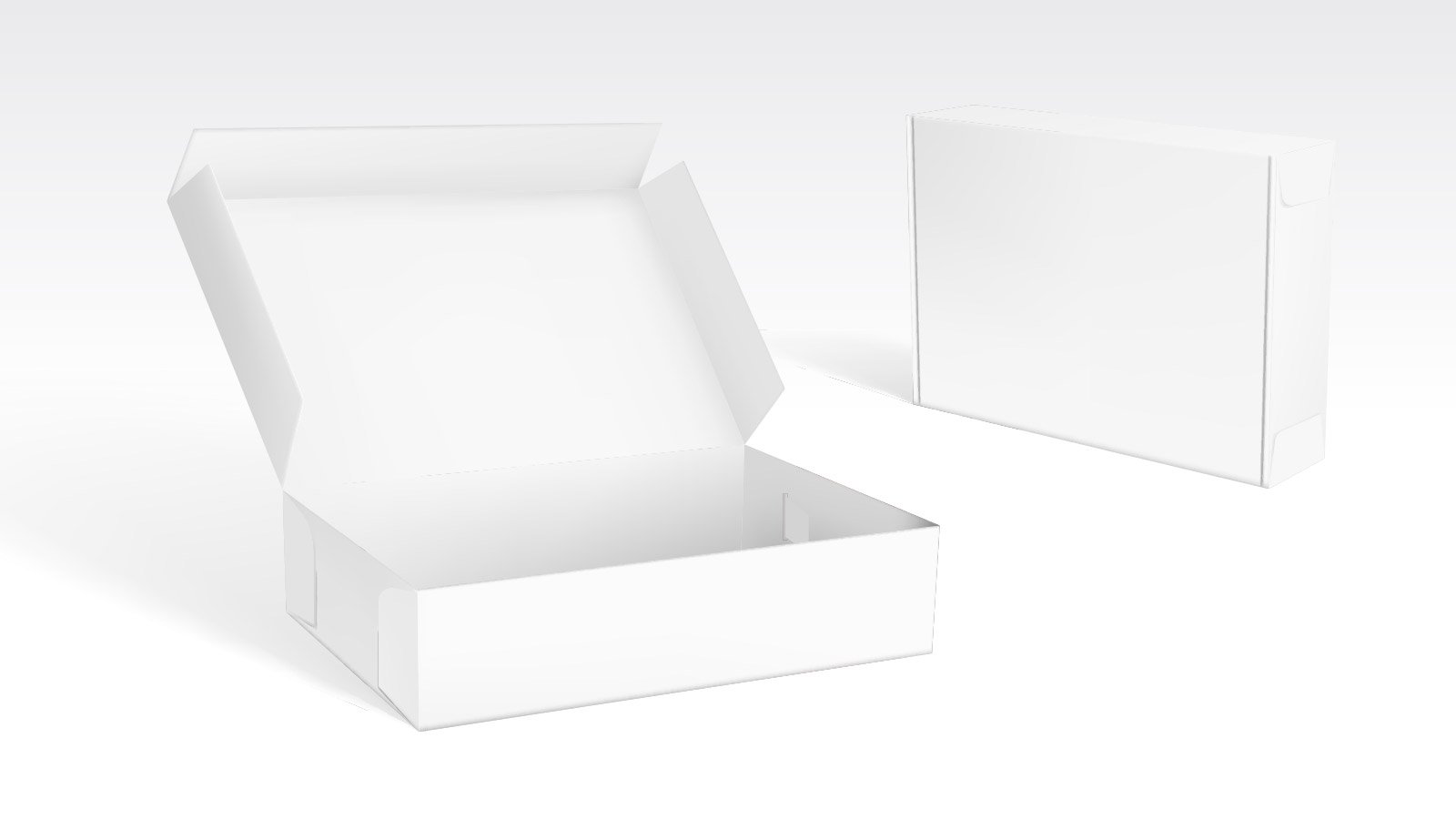 white folding carton