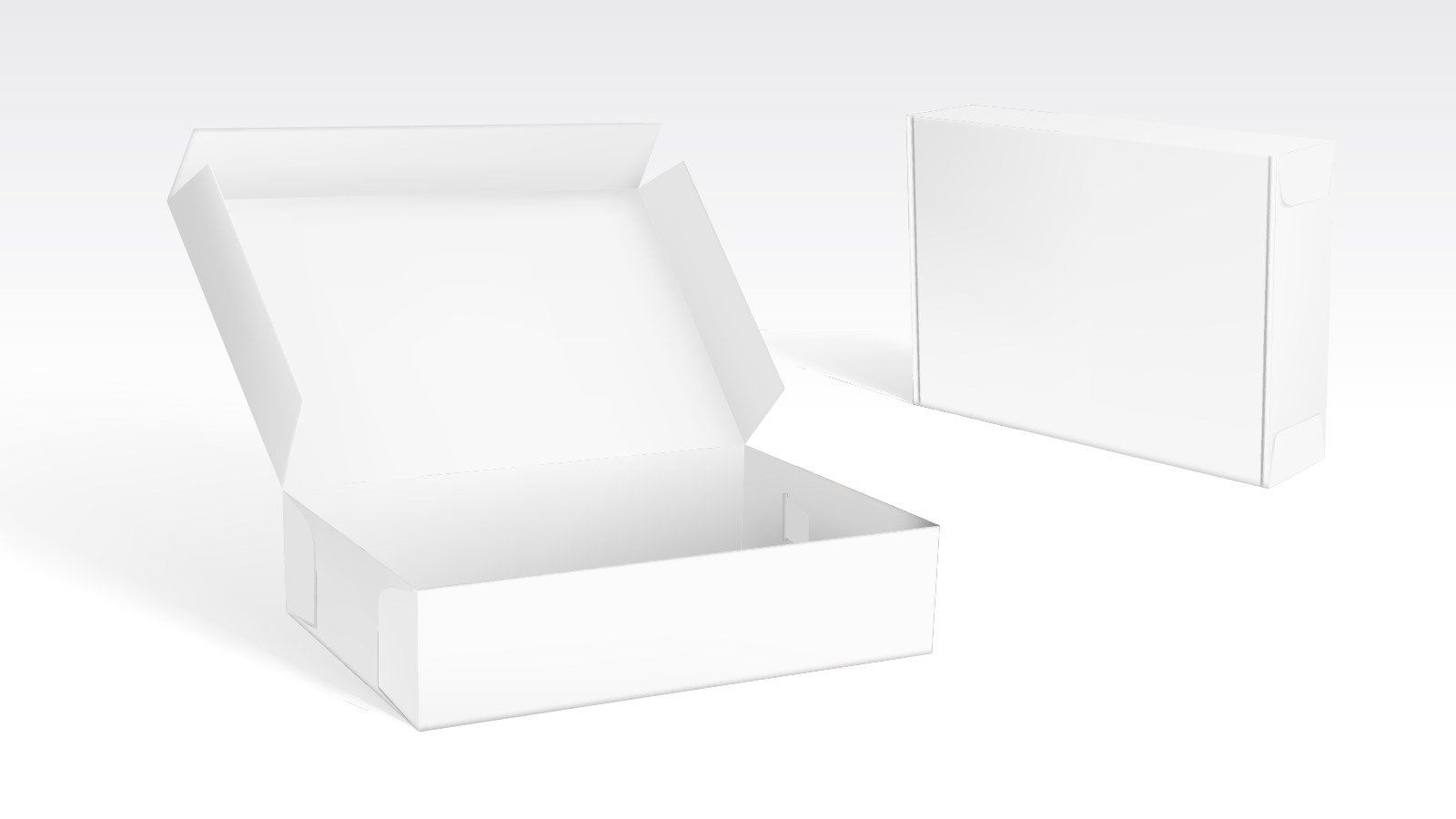 white folding cartons