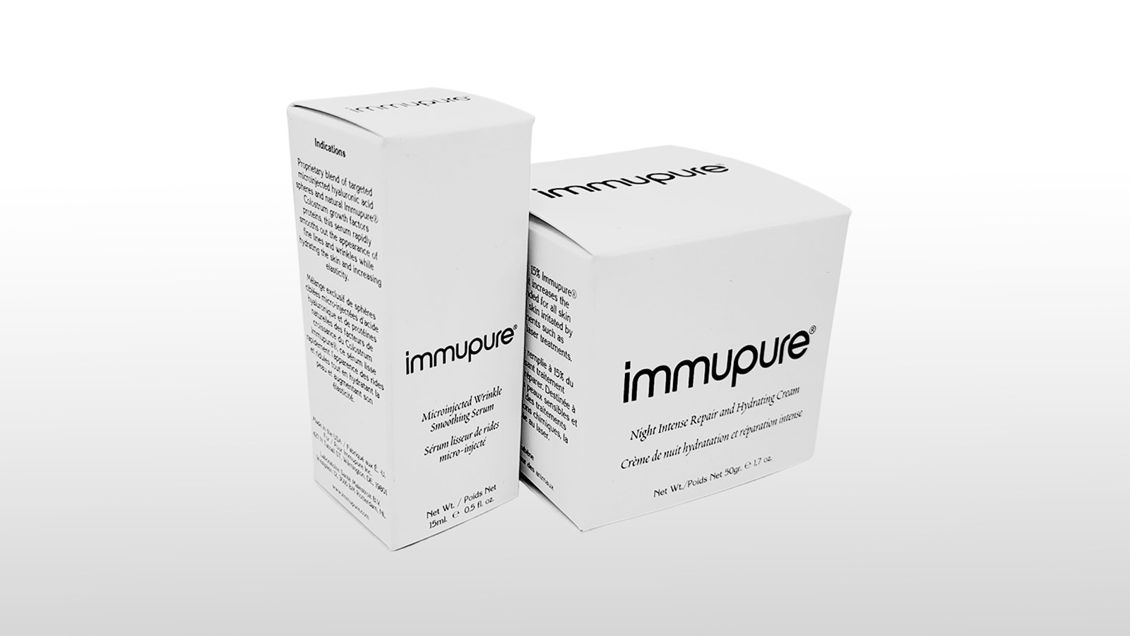 immupure wrinkle smoothing cream folding carton