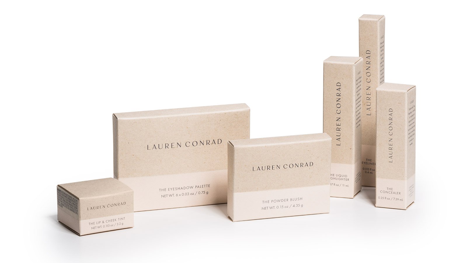 Lauren Conrad beauty line packaging