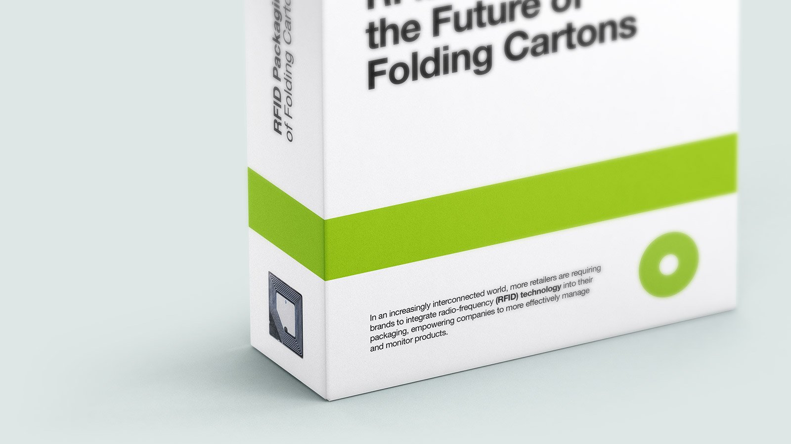 Radio-frequency identification (RFID) technology placed on folding carton