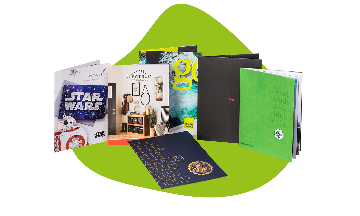 Various-Marketing-Materials-with-a-green-background