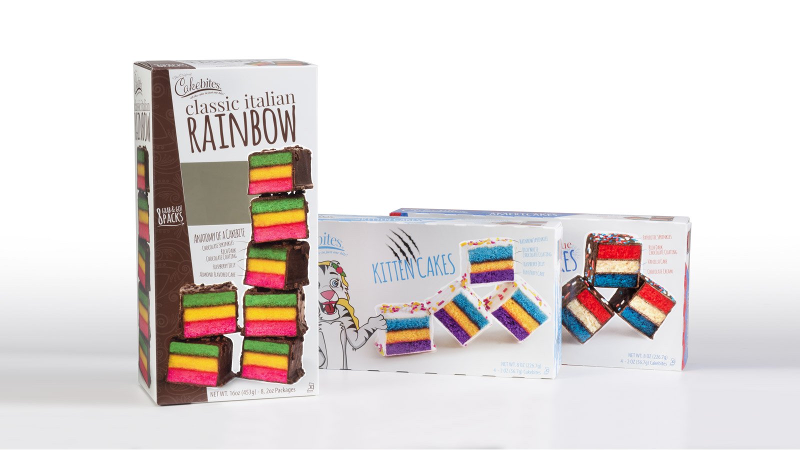 cakebites rainbow cookie packaging